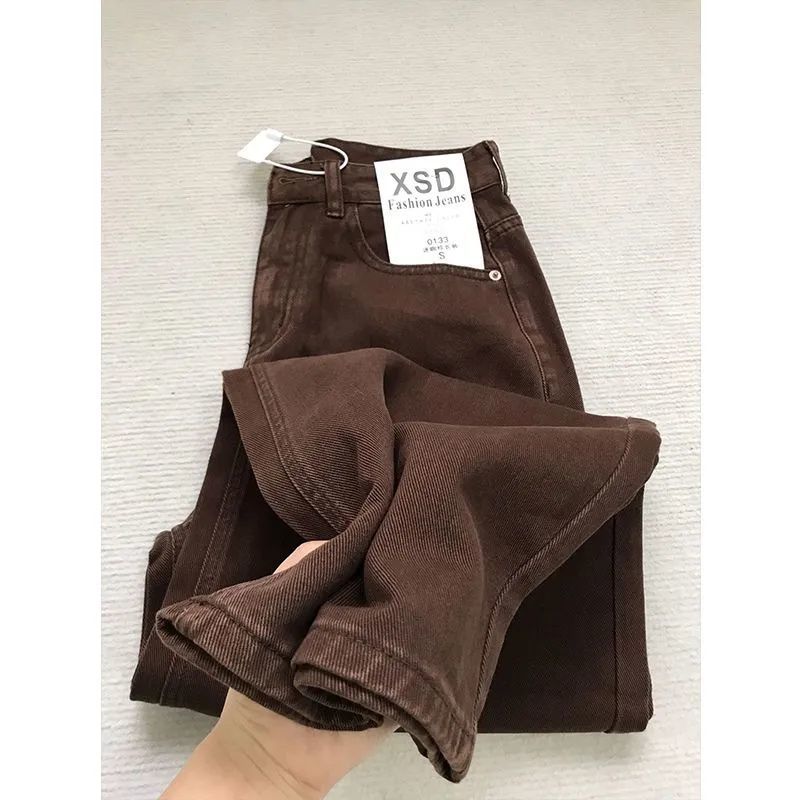 Mom Jeans Women - Americano vintage café marrom magro jeans