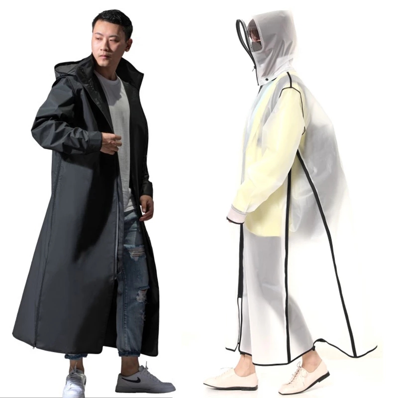 Women'S Fashion Rain Jacket - Capa de chuva com capuz poncho
