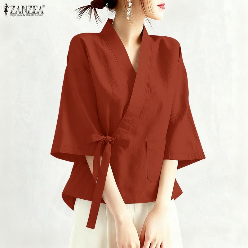 Women'S Fashion Kimono - 2026 ZANZEA Blusa Feminina de Verão
