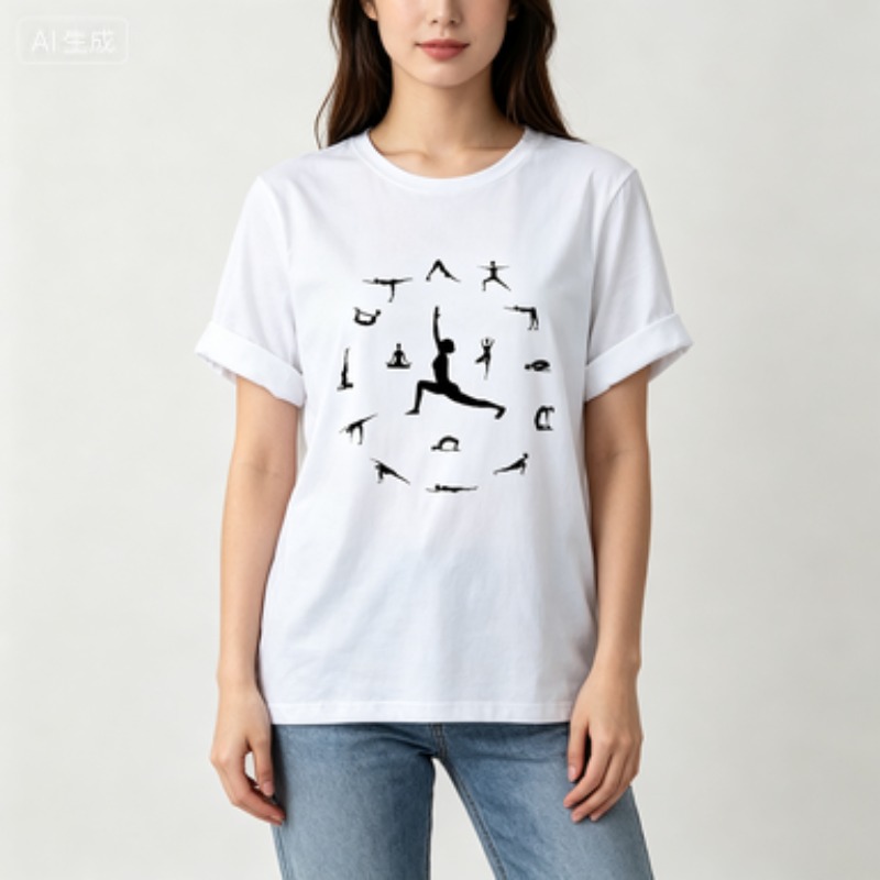 Women Fashion Pose - Nova Camiseta Feminina Y2K Estampada com