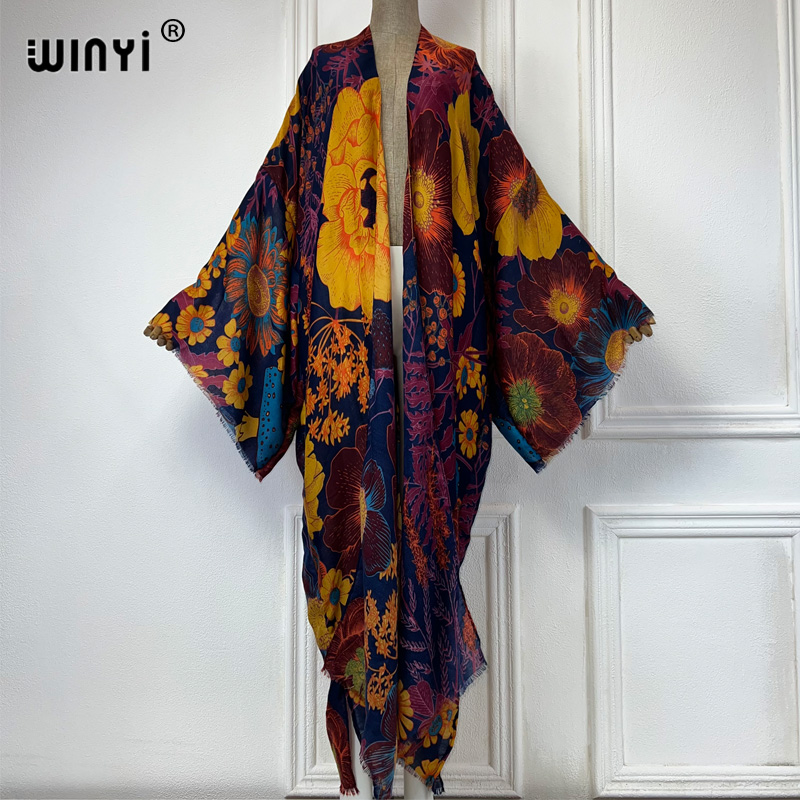 Women'S Fashion Kimono - WINYI África Moda Verão Kimono Maxi