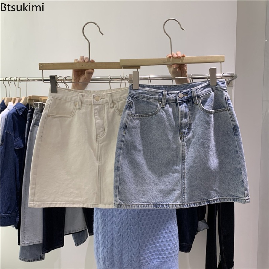 Women Fashion Jeans - Nova Saia Curta Jeans Feminina Verão