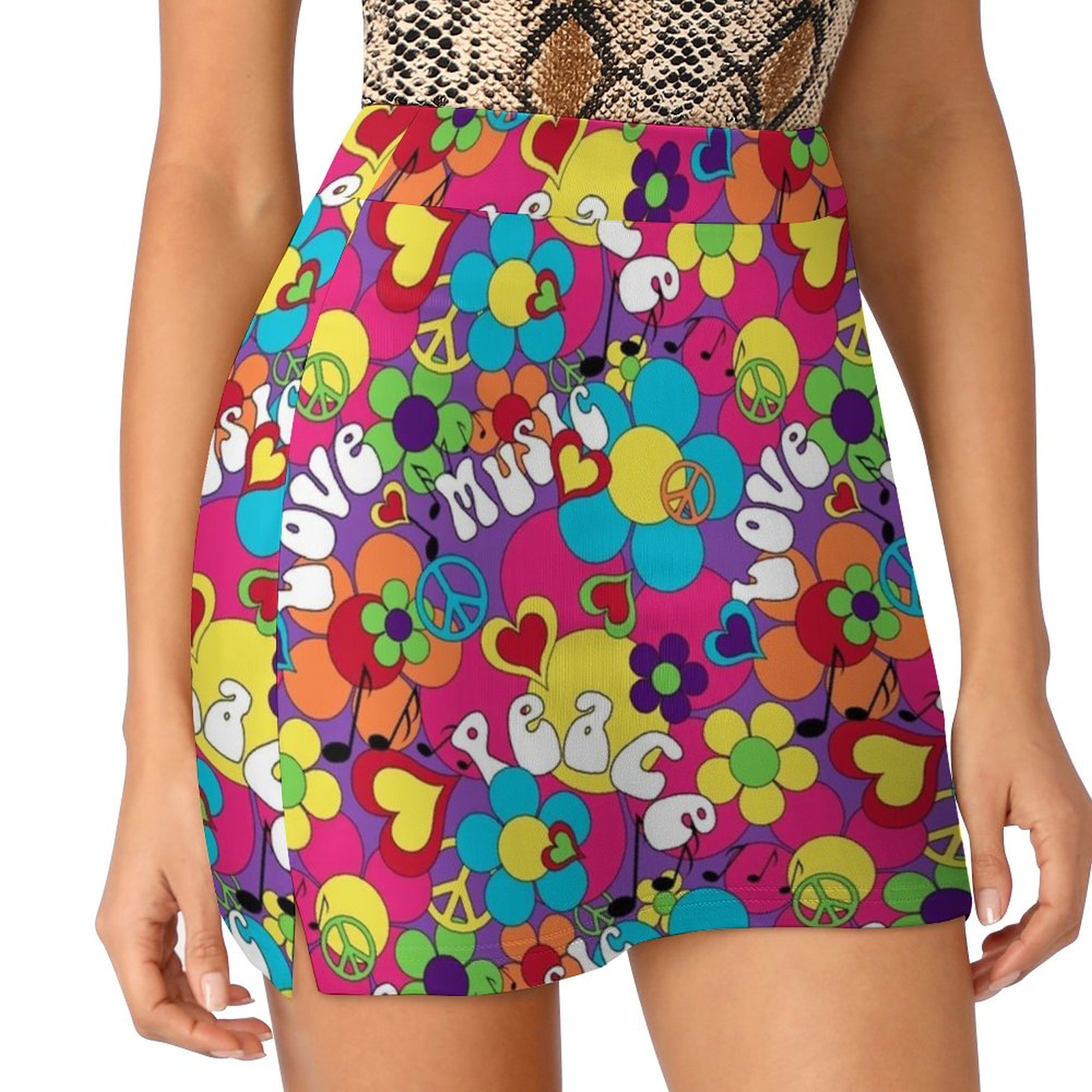 Women'S Fashion In The 1960S - 1960s psicodélico hippie cores saia feminina