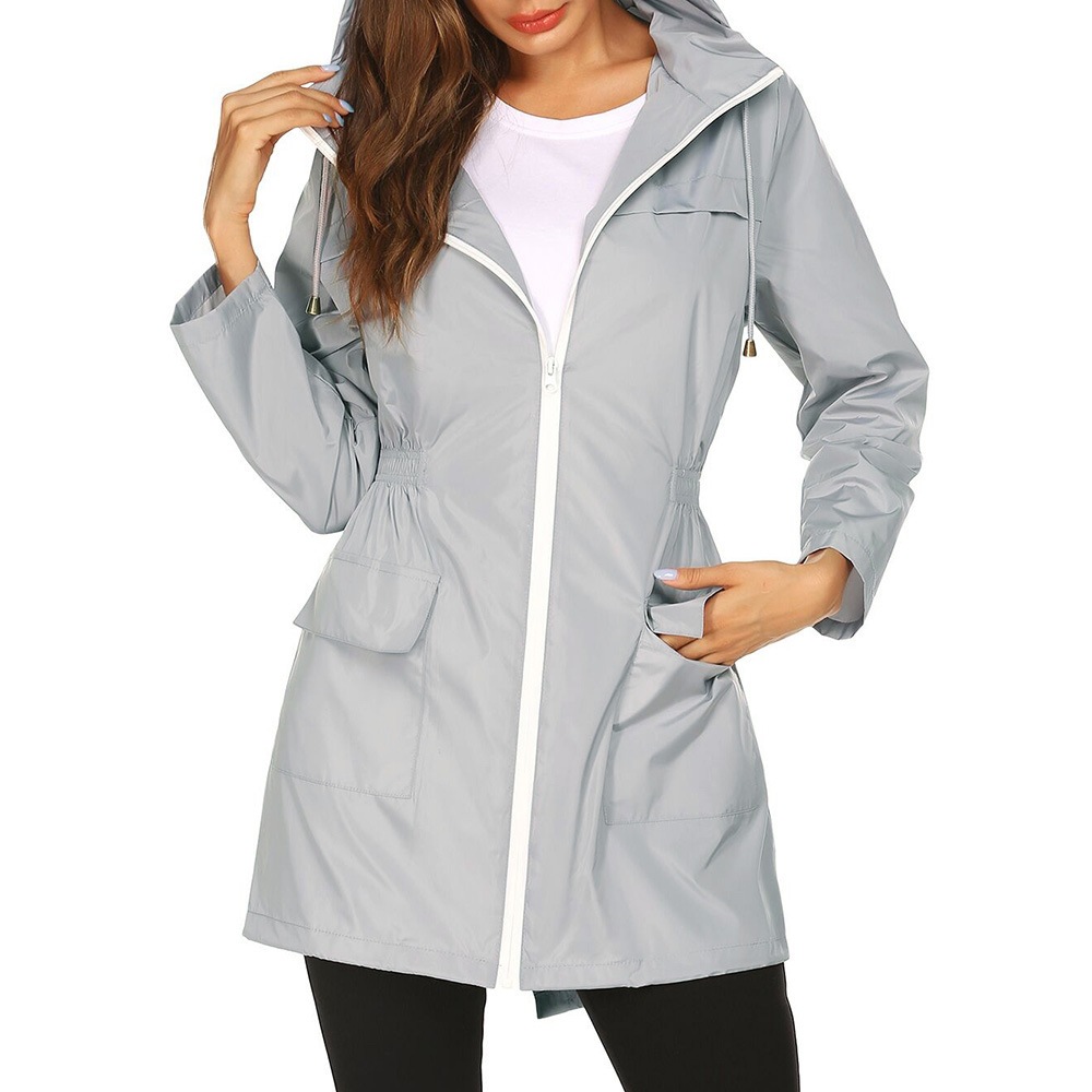 Women'S Fashion Rain Jacket - Moda feminina todas as estações ao