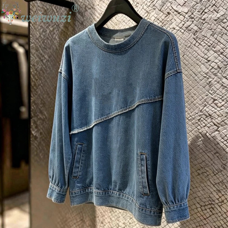 Women Fashion Jeans - Jaqueta Jeans Feminina com Corte Irregular,