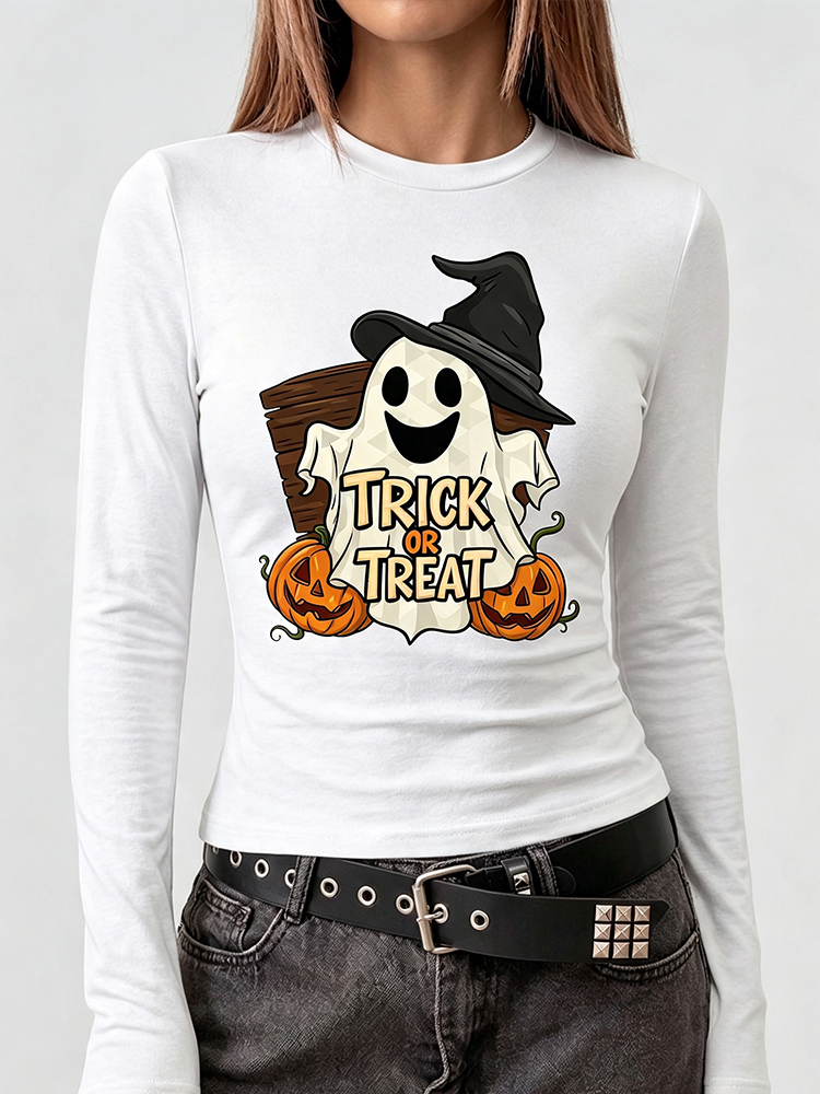 Women Top Fashion - Camiseta Feminina de Manga Longa com