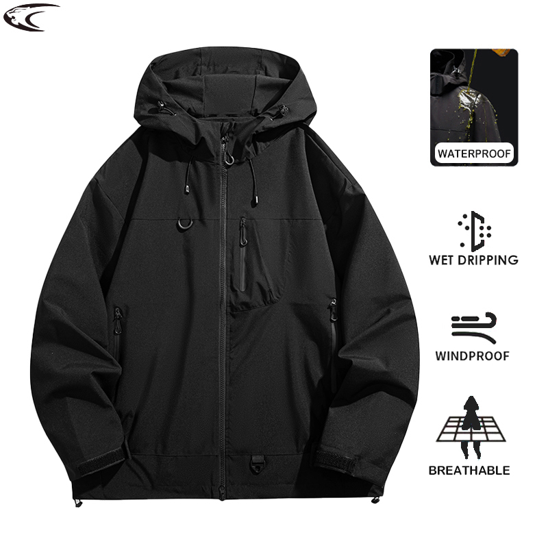 Women'S Fashion Rain Jacket - Jaqueta Unissex LNGXO Impermeável e Corta-Vento