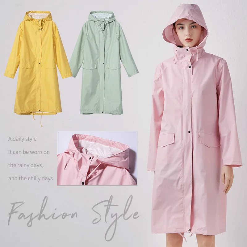 Women'S Fashion Rain Jacket - Capa de Chuva Feminina Leve e