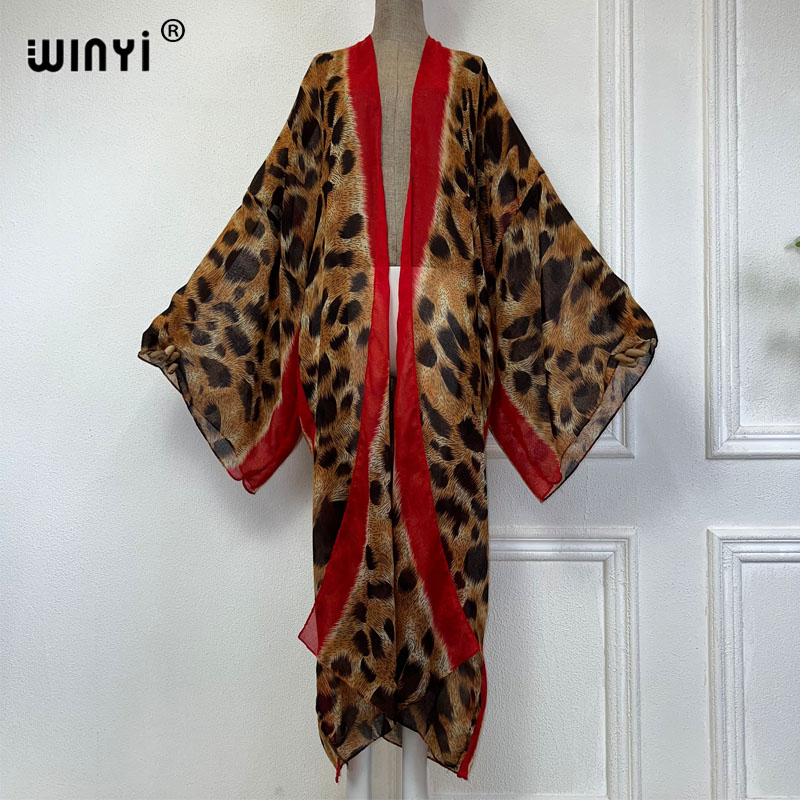 WINYI-Cardigã com estampa leop - Women'S Fashion Kimono avaliação e preço