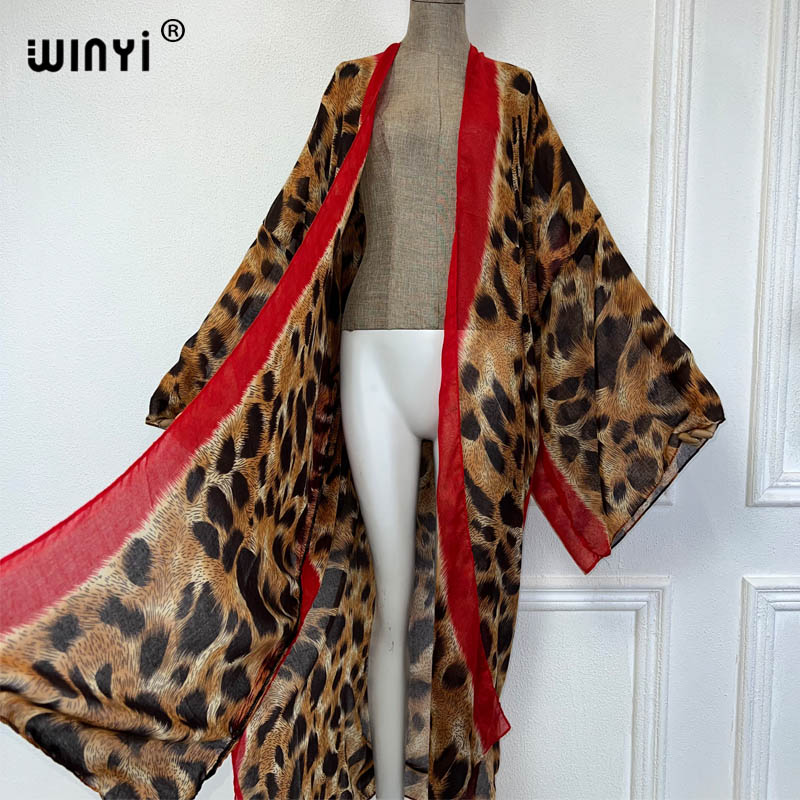 WINYI-Cardigã com estampa leop - Women'S Fashion Kimono avaliação e preço