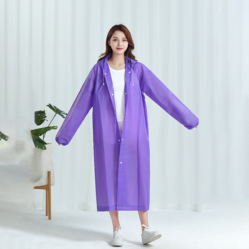 1 peça Capa de Chuva com Capuz - Women'S Fashion Rain Jacket avaliação e preço