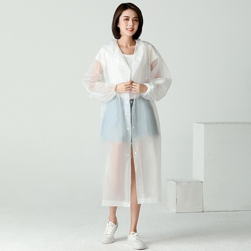 1 peça Capa de Chuva com Capuz - Women'S Fashion Rain Jacket avaliação e preço