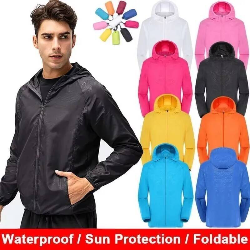 Jaqueta Impermeável Unissex Co - Women'S Fashion Rain Jacket avaliação e preço