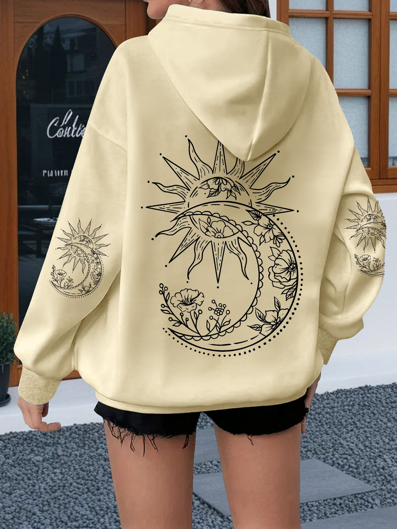 Moletom feminino com estampa d - Hoodie Women Oversized avaliação e preço