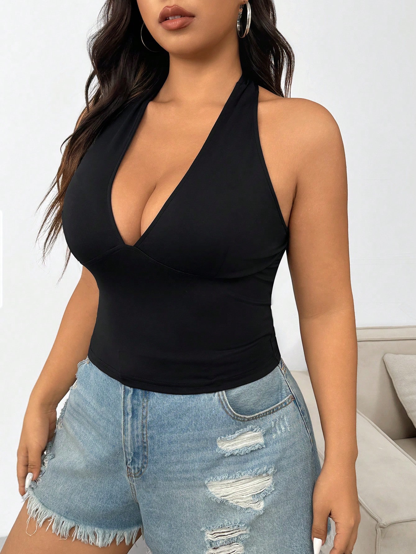 Nova Moda, Cor Sólida, Tamanho - Women'S Fashion Vest Tops avaliação e preço