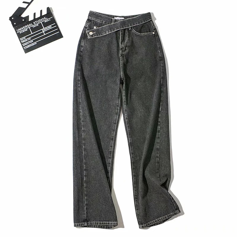 Emendado perna larga denim cal - Mom Jeans Women avaliação e preço