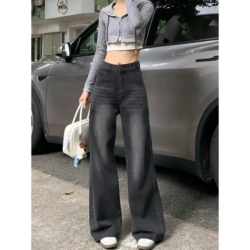 Estilo americano cintura alta  - Mom Jeans Women avaliação e preço