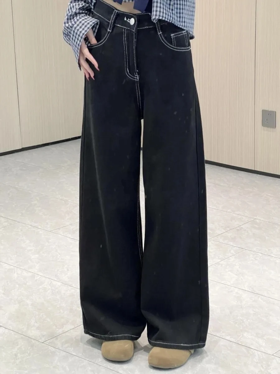 Estilo americano cintura alta  - Mom Jeans Women avaliação e preço