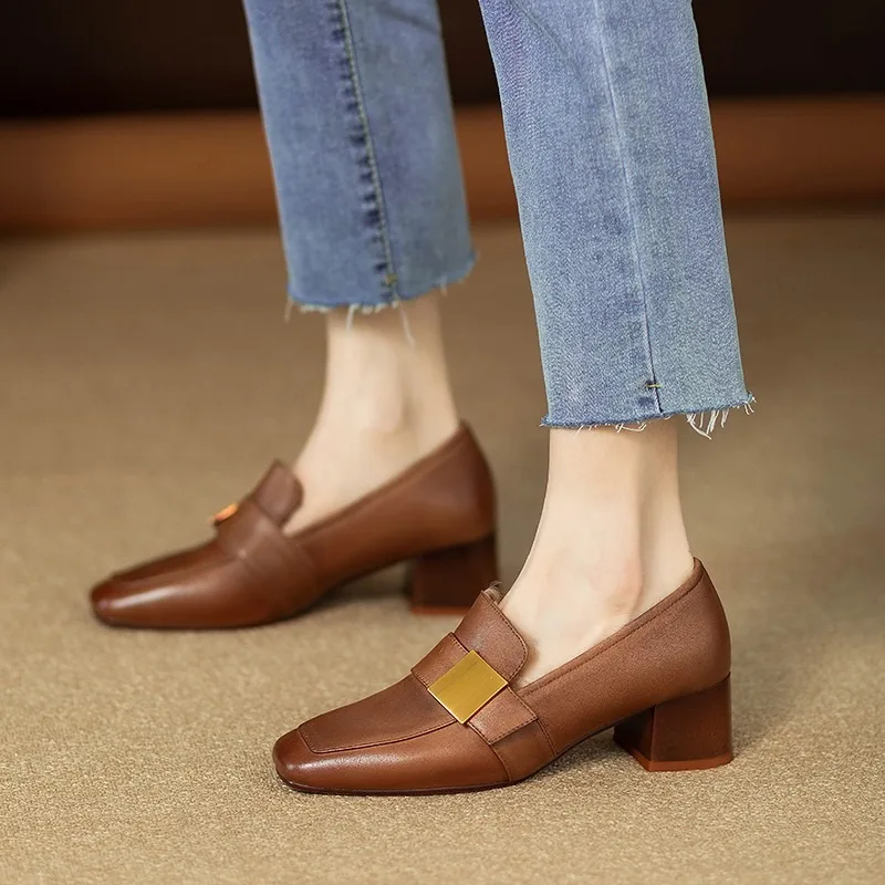 Mulheres moda bombas de couro  - Women Fashion Jeans avaliação e preço