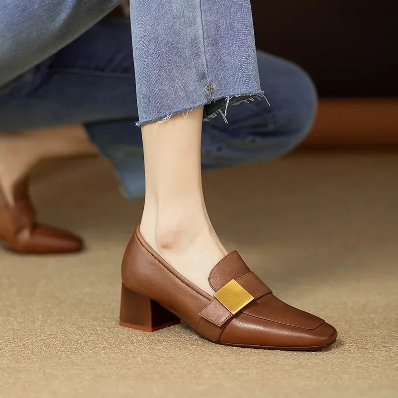 Mulheres moda bombas de couro  - Women Fashion Jeans avaliação e preço