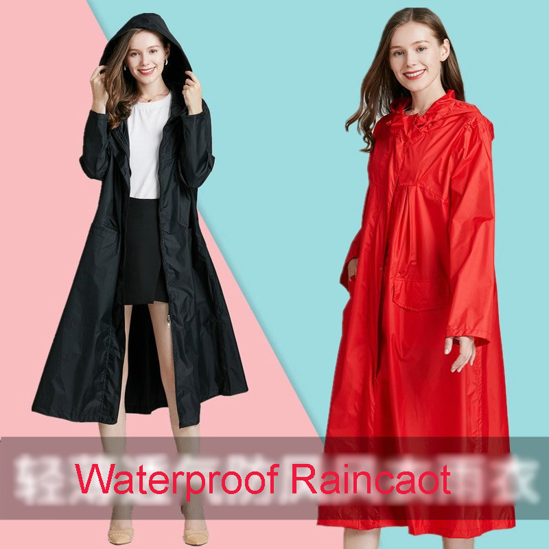 Mulheres leve vermelho preto r - Women'S Fashion Rain Jacket avaliação e preço