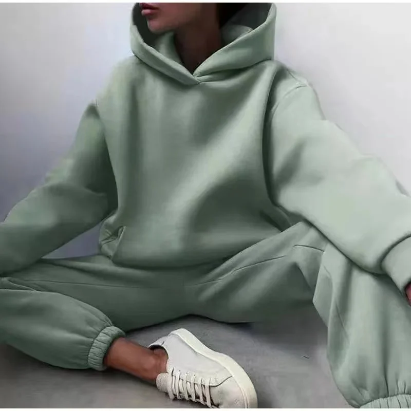 Inverno conjuntos de duas peça - Hoodie Women Oversized avaliação e preço