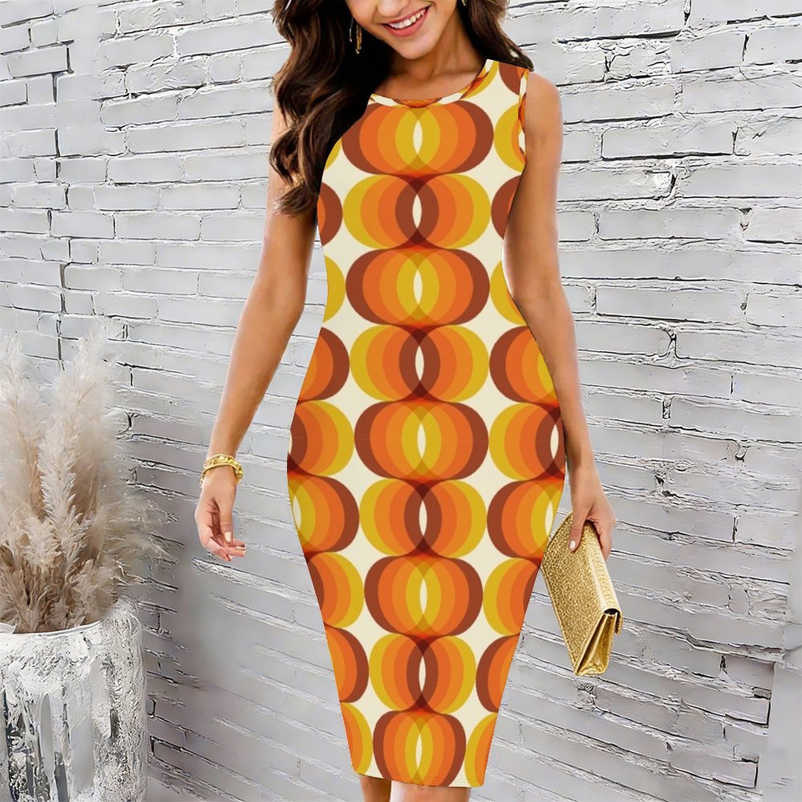 Saia justa com padrão ondulado - Women'S Fashion In The 1960S avaliação e preço