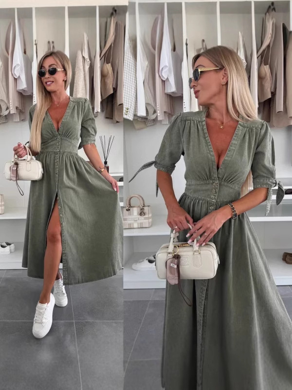 Vestido Jeans Moderno com Deco - Women Fashion Jeans avaliação e preço