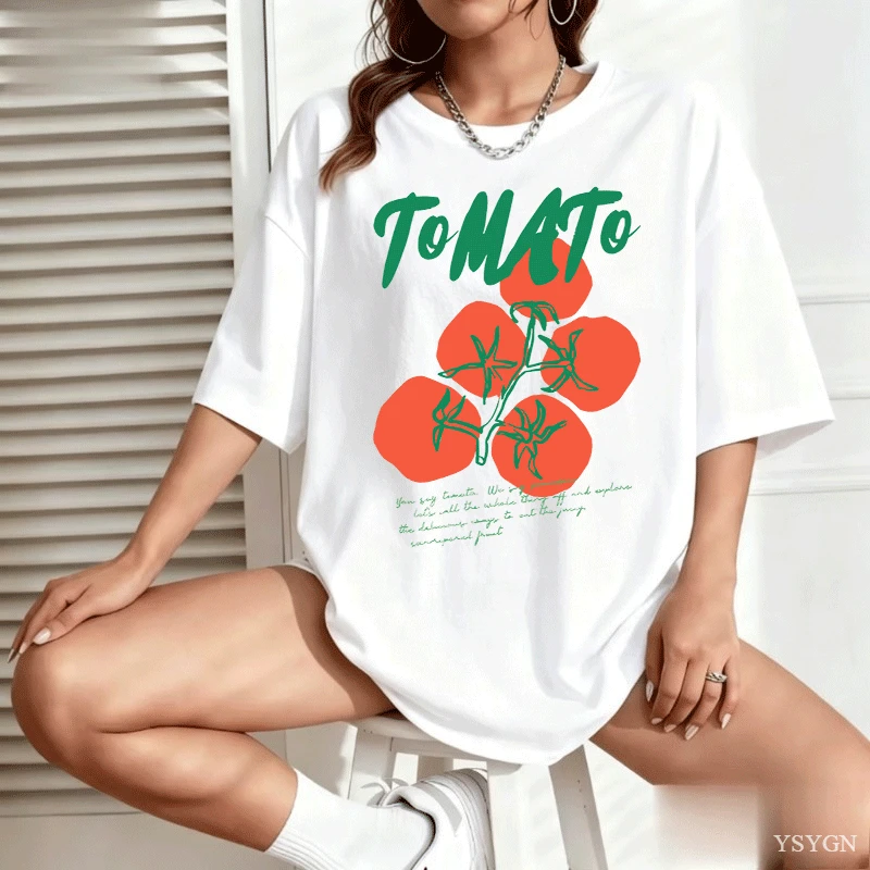Camiseta de verão com estampa  - Women'S Fashion Market Size avaliação e preço