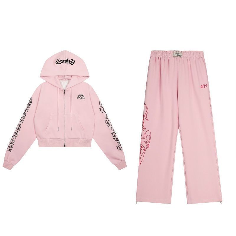 Conjunto Casual Americano Y2K  - Hoodie Women Oversized avaliação e preço