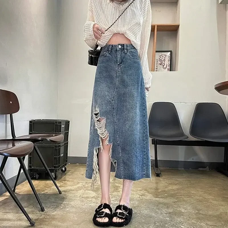 Saia jeans feminina cintura al - Women Fashion Jeans avaliação e preço