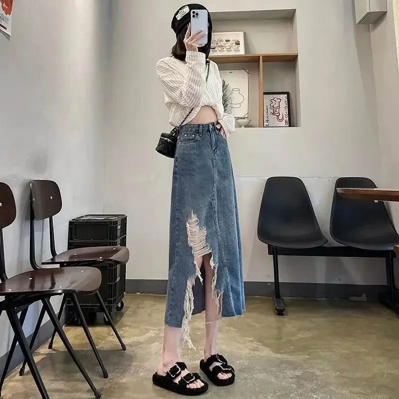 Saia jeans feminina cintura al - Women Fashion Jeans avaliação e preço