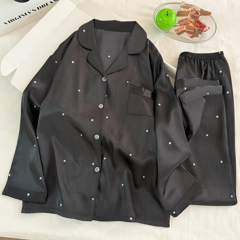 Moda simples estrela preto gel - Women'S Fashion Pajamas avaliação e preço