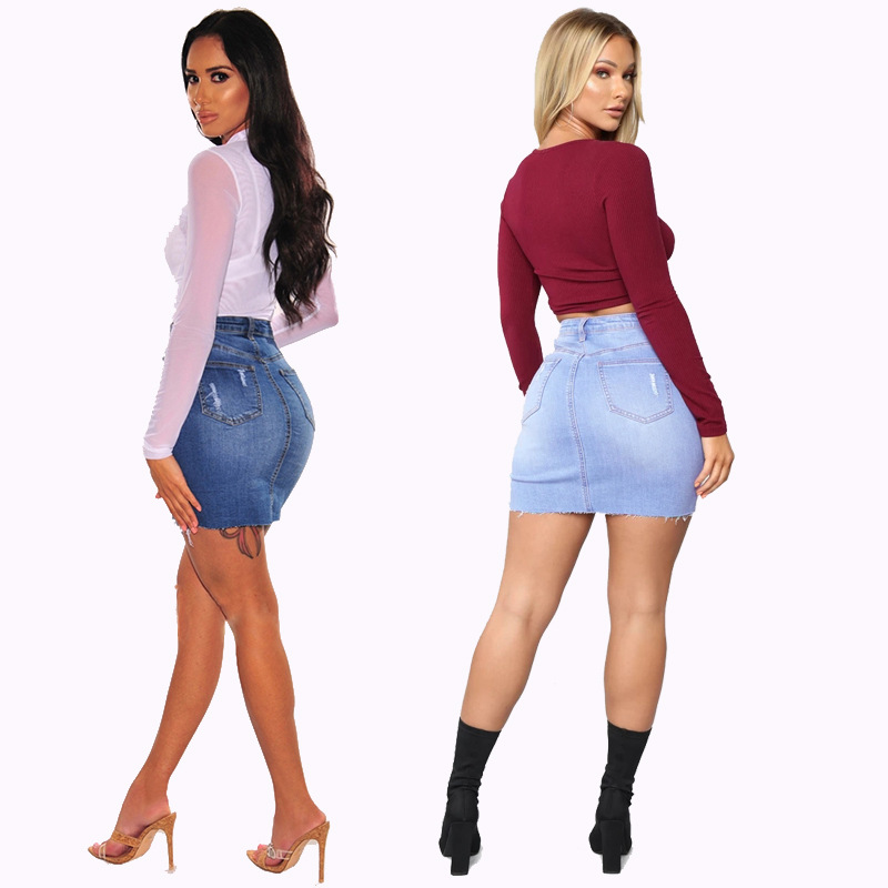 Minissaias jeans desgastadas p - Women Fashion Jeans avaliação e preço