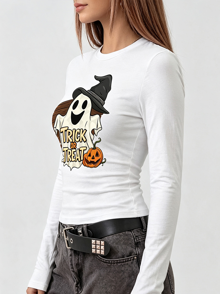 Camiseta Feminina de Manga Lon - Women Top Fashion avaliação e preço