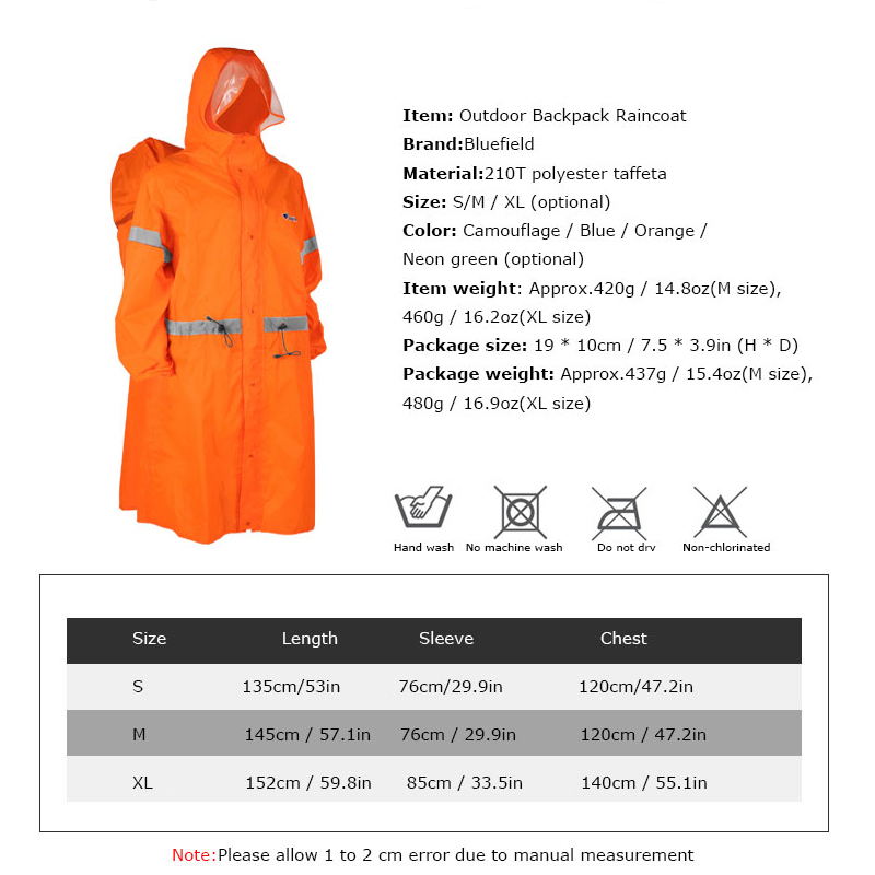 Mochila unissex refletiva para - Women'S Fashion Rain Jacket avaliação e preço