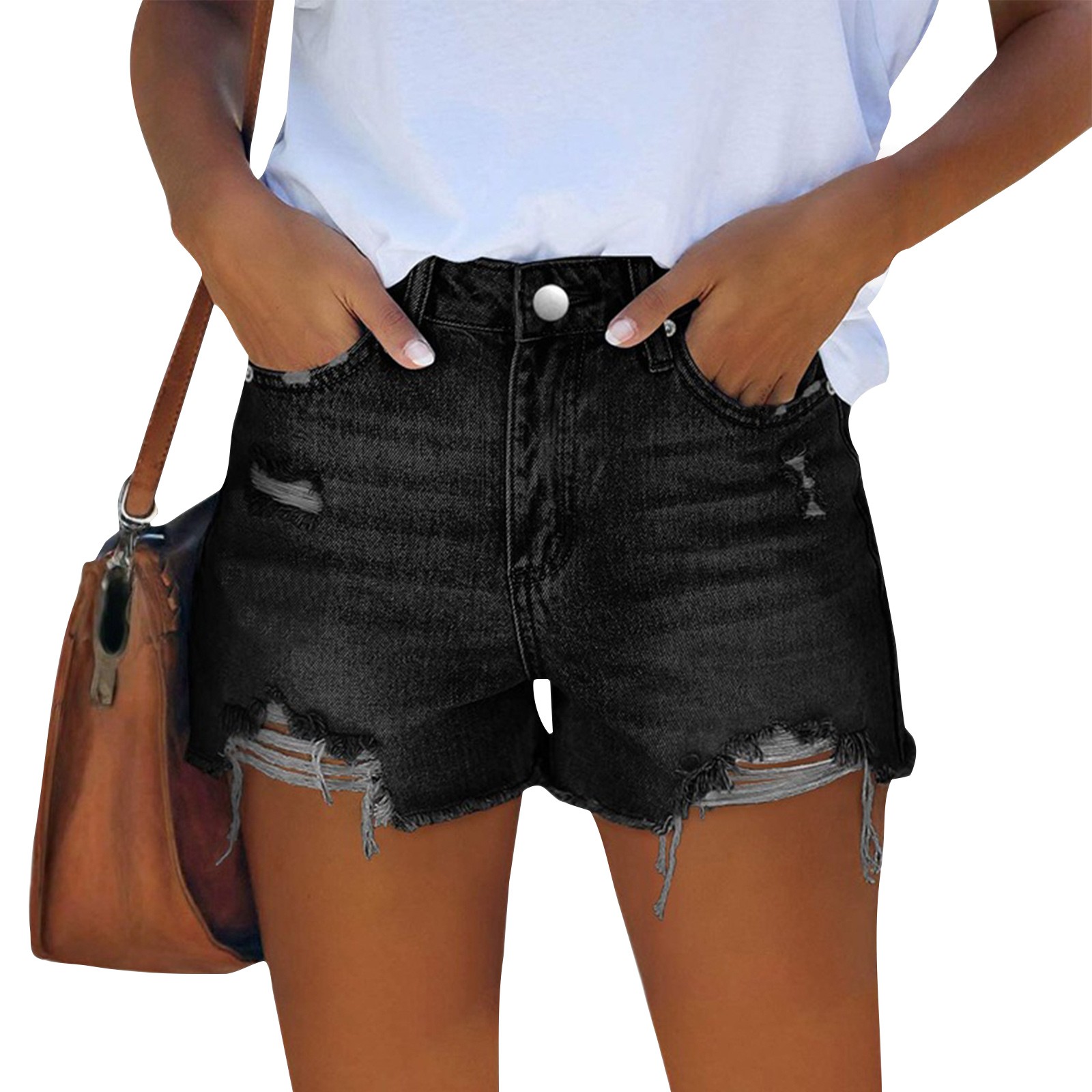 Shorts de Denim Casuais Versát - Women Fashion Jeans avaliação e preço